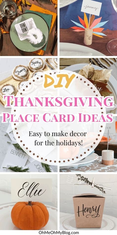 Personalize your Thanksgiving dinner with our easy-to-make place cards. These little touches make your holiday meal even more special. 🍴🎨 #ThanksgivingDinner #TableSetting Diy Thanksgiving Place Cards, Thanksgiving Place Cards Diy, Thanksgiving Name Cards, Kids Craft Tables, Easy Diy Thanksgiving, Place Card Ideas, Diy Christmas Ideas, Thanksgiving Place Cards, Table Name Cards