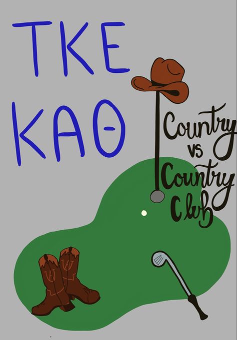 Country Vs Country Club, Asb Ideas, Stuco Ideas, Poster Country, Sorority Banner, Club Poster, Kappa Alpha Theta, Spirit Week, Auburn University