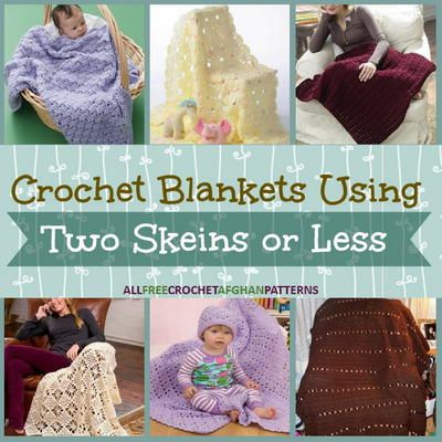 With 15 Crochet Blankets Using Two Skeins or Less, you'll find that it's quite possible to crochet a blanket even if you only have one or two skeins of yarn. Quick Crochet Afghan, Crochet A Blanket, Afghan Crochet Patterns Easy, Crochet Afghan Patterns, Baby Afghan Crochet Patterns, One Skein Crochet, Quick Crochet Projects, Crochet Lovey, Crochet Afghan Patterns Free