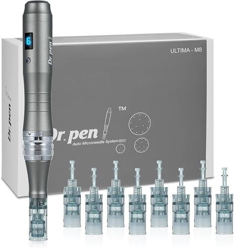 Dr.pen M8 Microneedling Pen - Dr.pen Microneedling with 8Pcs Microneedling Cartridges(11/16/24/36/42/Nano-R/Nano-S/Nano-5D), Professional Microneedling for Face/Body/Beard/Hair Growth : Amazon.co.uk: Beauty Dr Pen Microneedling, Dermapen Microneedling, Microneedling Pen, Beard Hair, Skin Tissue, Pen Kits, Scar Tissue, Enlarged Pores, Deep Wrinkles