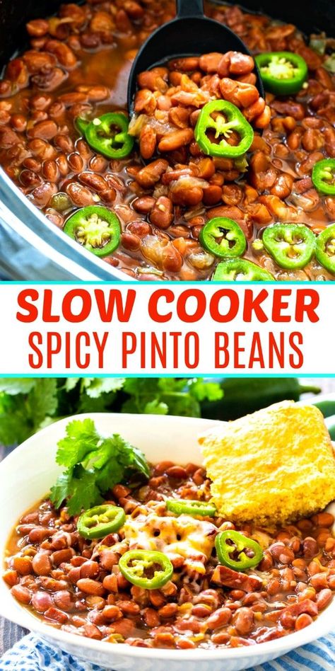 Spicy Pinto Beans, Pinto Beans Recipe, Lazy Cooking, Mexican Favorites, Spicy Southern Kitchen, Pinto Bean Recipes, Frugal Cooking, Pinto Bean, Mexican Meals