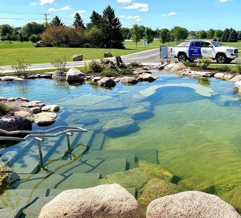 Recreational Pond, Pool Design Plans, Build A Pond, Swim Pond, Swimming Pool Pond, Pond Kits, Building A Pond, Natural Swimming Ponds, Piscina Interior