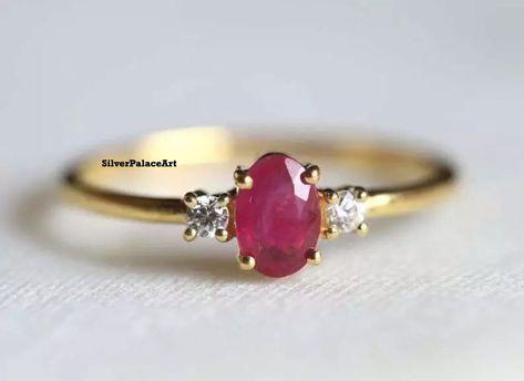 Ruby Ring Simple, Bridal Sweater, Ruby Bangles, Ruby Jewellery, Raw Diamond Rings, July Birthstone Ring, Raw Diamond Engagement Rings, Natural Ruby Ring, Red Stone Ring