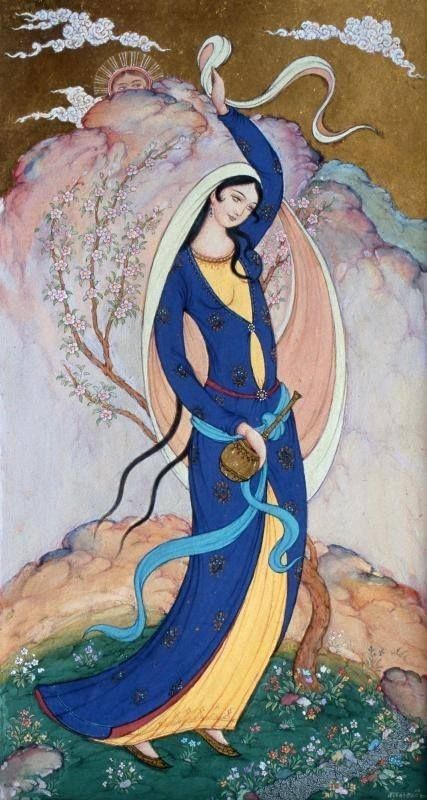 Mahmoud Farshchian, Persian Miniature Painting, Persian Art Painting, Persian Miniature, Iranian Art, Eastern Art, Literature Art, Arte Popular, Calligraphy Art