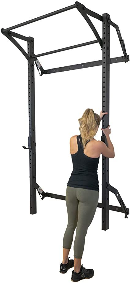 Amazon.com : Murphy Rack Fold Up Squat Rack (Textured Black Powder Coat) : Sports & Outdoors Basement Gym, Folding Walls, Workout Equipment, Squat Rack, Pull Up Bar, Weight Benches, Power Rack, Cycling Workout, Bench Press