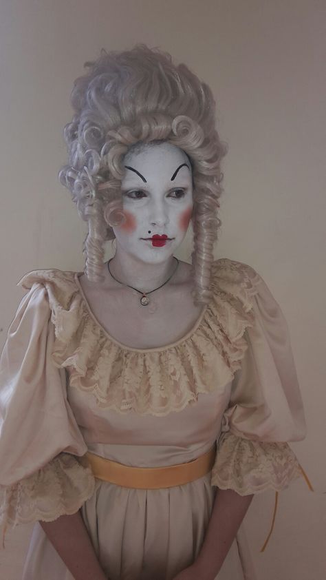 Period Makeup Looks, Rococo Makeup 18th Century, Time Period Makeup, 1700 Makeup, 1700s Makeup, Makeup For 18th Birthday, Georgian Makeup, Restoration Makeup, Rococo Makeup