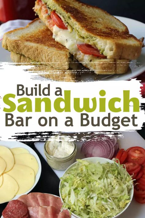 Creating a Sandwich Bar on a Budget | Good Cheap Eats Build A Sandwich, Chicken Tzatziki, Cold Cut Sandwich, Sandwich Buffet, Budget Dinner, Party Food Bars, Chicken Gyro, Roast Beef Sandwich, Sandwich Platter