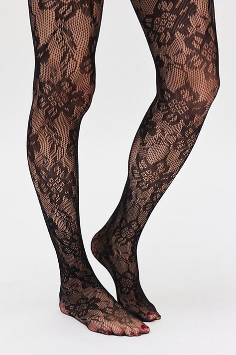 Sheer lace tights with an allover floral pattern for a femme finish. Features Ella lace tights Sheer tights Allover lace pattern Comfy waistband Content + Care 92% Nylon, 8% spandex Hand wash Imported Size + Fit S/M 4'10" -5'6" 90-130lbs L/XL 5'7" -5'6" 130-200lbs | Ella Lace Tights in Black, Women's at Urban Outfitters Pattern Tights, Floral Tights, Ethiopian Opal Ring, Lace Tights, Patterned Tights, Sheer Tights, 2024 Christmas, Brand Sale, Lace Pattern