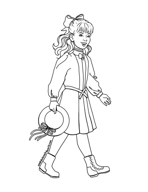 Print Out Coloring Pages, Samantha American Girl, Doll Coloring Pages, Samantha Parkington, American Girl Samantha, Girl Coloring Pages, American Girl Books, Christmas Units, American Girl Doll Samantha