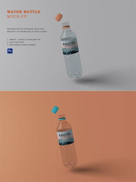 Water Bottle Mockup - Mockups - Free PSD Templates Water Bottle Mockup, Book Cover Mockup, Mockups Free, Psd Template Free, Spring Water, Bottle Mockup, Mockup Free Psd, Free Prints, Free Mockup