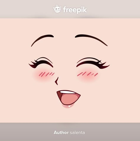 Happy anime woman's face | Premium Vector #Freepik #vector #people #love #woman #fashion Anime Face Female, Anime Happy Face, Happy Face Drawing, Angry Anime Face, Happy Anime, Vtuber Assets, Chibi Eyes, Art Anatomy, Smile Drawing