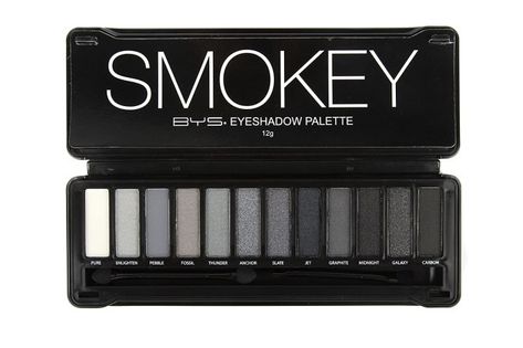 bys color eyeshadow palette Smokey Eyeshadow Palette, Grey Eyeshadow, Cute Eyeshadow Looks, Eyeshadow For Blue Eyes, Smokey Eyeshadow, Best Eyeshadow, Eyeshadow Base, Color Eyeshadow, Makeup Needs