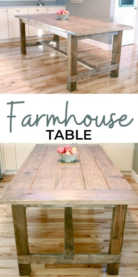 Free plans to build a Farmhouse Table. This table has been built tens of thousands of times and is loved the world over for it's basic material composition, simple clean lines, easy to build steps, and sturdy, functional size. Our step by step plans with diagrams make it easy. Dining Table Plans, Build A Farmhouse, Farmhouse Table With Bench, Build A Farmhouse Table, Farmhouse Table Plans, Diy Dining Room Table, Diy Kitchen Table, Farmhouse Dining Room Table, Farmhouse Kitchen Tables