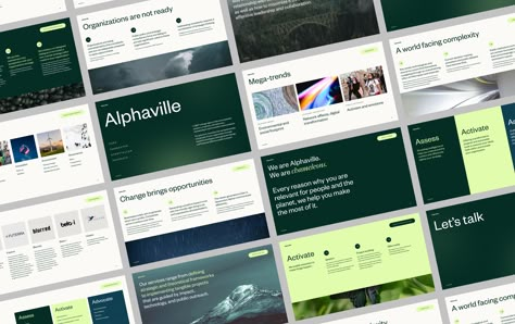 Alphaville - Pitch Deck on Behance Pitch Presentation, Deck Layout, Presentation Slides Design, Presentation Deck, Slides Design, Corporate Presentation, Presentation Layout, Brand Book, Brand Guide