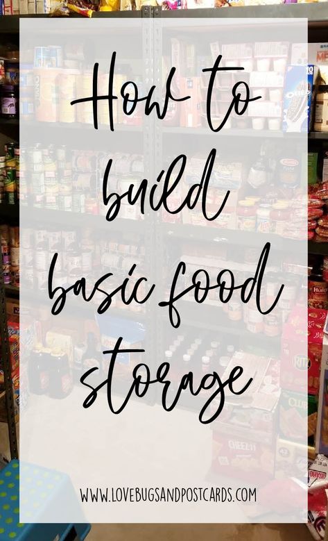 How to build a basic food storage Extra Food Storage Ideas, Preppers Food Storage, Food Storage Ideas, Prepping Supplies, Prepper Food, Provident Living, Basic Food, Long Term Food Storage, Kitchen Organization Diy