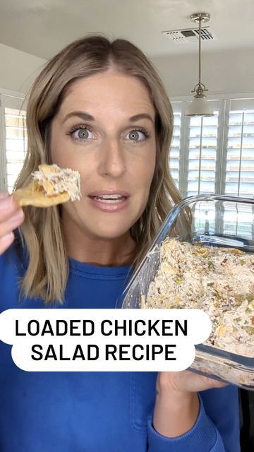 Laura Spath, Loaded Chicken Salad, Canned Chicken Salad Recipe, Carnivore Ideas, Pork Rind Recipes, Caveman Diet Recipes, Healthy Apple Crumble, Loaded Chicken, Can Chicken Recipes