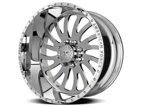 1999-2020 F250 & F350 American Force 24x11 Octane SS8 Wheel - Polished AFT241174F25N041R Custom Wheels Cars, American Force Wheels, Truck Rims, Trucks Lifted Diesel, Rims And Tires, Rims For Cars, Chrome Wheels, Aftermarket Wheels, Truck Wheels