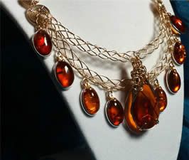 A handmade necklace of amber, goldfilled wire, goldfilled chain, sterling silver Brisingamen Necklace, Norse Goddess Of Love, Freya Goddess, Norse Goddess, Norse Myth, Golden Necklace, Goddess Of Love, Viking Jewelry, Norse Mythology