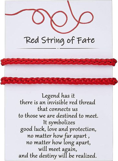 Amazon.com: DESIMTION Red String of Fate Good Luck Protection Couples Bracelets for Boyfriend , Girlfriend ,Him , Her Long Distance Relationships Gifts: Clothing, Shoes & Jewelry Deployed Husband, Valentines Day Gifts For Him Boyfriends, String Of Fate, Red String Of Fate, Relationship Bracelets, Long Distance Relationships, Couples Bracelets, Long Distance Boyfriend, Bracelets For Boyfriend