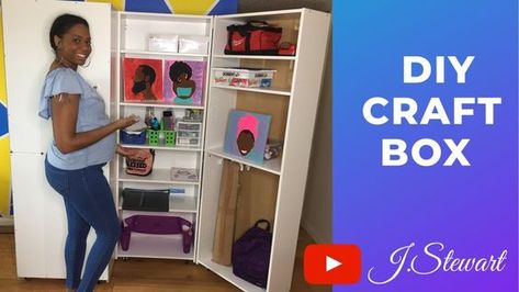 Dreambox Craft Storage, Diy Craft Storage, Diy Box Crafts, Craft Storage Cabinets, Craft Storage Box, Craft Cabinet, Barn Wood Crafts, Dream Craft Room, Bedroom Crafts