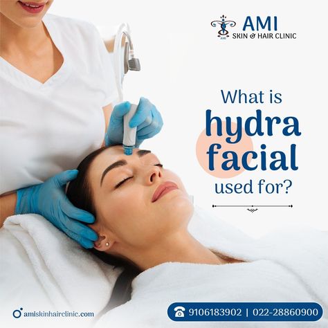 What is hydra facial used for?
Fine lines and wrinkles, Dark spots, hyper pigmentation, Clogged pores, Enlarged pores, Mild acne, Dry skin. Know more..
Consult our expert
Contact us +91-9106183902, 022-28860900
or
Visit Us at www.amiskinhairclinic.com
#skinproblem #skinspecialist #Skintreatment #Skintreatmentindia #Skinspecialistmumbai #amiskinandhairclinic #skincare Hydra Facial Creative Ads, Hydra Facial Poster, Facial Poster, Hydra Facial Machine, Skin Care Poster, To Remove Facial Hair, Glow Your Skin, Hair Advertising, Skin Poster