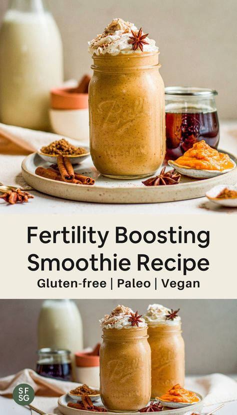 Fertility Boosting Smoothies, Fertility Snacks, Ttc Smoothie Recipes, Fertility Smoothie For Men, Follicular Phase Foods For Fertility, Fertility Smoothie Recipes For Women, Fertility Meals, Maca For Fertility, Maca Root Fertility