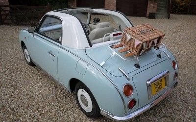 Classic Car Show 2015 – NEC – Beedham Car Build Nissan Figaro Aesthetic, Figaro Car, Nissan Figaro, Car Part Furniture, Classic Car Show, Classy Cars, Fancy Cars, Pretty Cars, Classic Cars Vintage