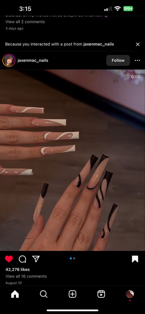 Nails Black Accent, Black Birthday Nails, Birthday Nails Black, Nails Ideas Coffin, Birthday Nails Ideas, Black Birthday, Nails Black, Birthday Nails, Nails Inspo