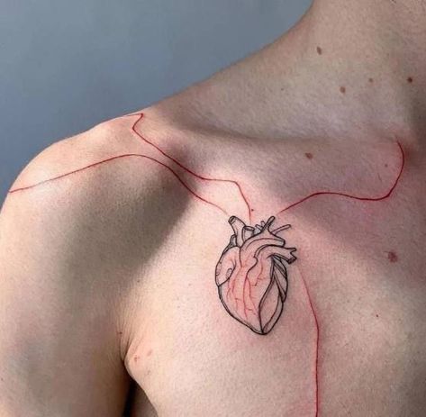 #tattoo, #tattoos, #inked, #tattooart, #tattooedwomen, #tattooedguys, #tattooinspiration, #tattooideas, #tattooworldwide, #tattoosociety, #InkLaughs, and #TattooFails​ Heart Tattoo Over Heart, Tattoo Ideas Chest, Corazon Tattoo, Lip Print Tattoos, Tatoos Woman, Paramore Tattoo, Satanic Tattoos, Tattoo Japanese Style, Tattoo Catalog