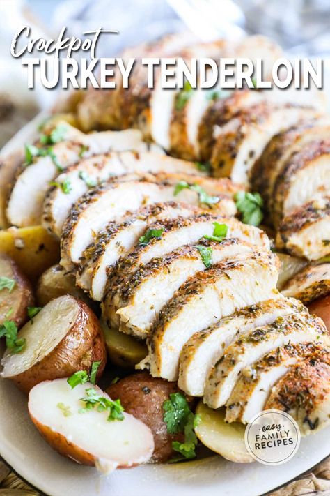 Looking for an easy, weeknight meal that's perfect for busy families? This crock pot turkey tenderloin recipe with potatoes is just what you need! With only a few simple ingredients and minimal prep time, you can have a delicious and nutritious dinner ready in no time. All you need is a crock pot, a turkey tenderloin, some potatoes, and a few basic seasonings. This dump and go recipe will cook on low heat for several hours, until the turkey is tender and the potatoes are soft and flavorful. ... Turkey Loin Crockpot, Turkey Breast Tenderloin Crockpot, Crock Pot Turkey Tenderloin, Crockpot Turkey Tenderloin Recipes, Slow Cooker Turkey Tenderloin Recipes, Turkey Tenderloin Recipes Crockpot, Turkey Tenderloin Crockpot, Turkey Tenderloin Crock Pot, Crockpot Turkey Tenderloin