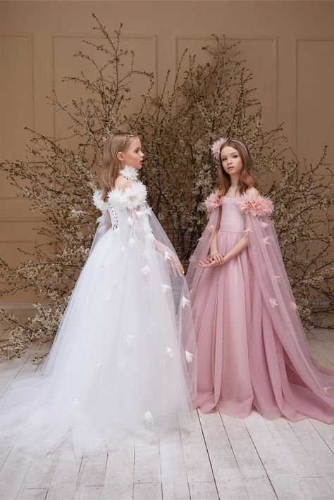 Kids Evening Gowns, Oldest Daughter, Wedding Dresses For Kids, Princess Dress Kids, Cold Shoulder Styles, Kids Gown, Wedding Dresses For Girls, Statement Dress