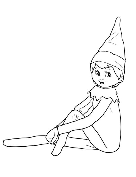 Elf on the Shelf Coloring Sheets for Children | Educative Printable Elf On The Shelf Coloring, Elf Coloring, Santa Coloring, Snowflake Coloring Pages, Kids Christmas Coloring Pages, Elf Printables, Coloring Christmas, Shelf Elf, Coloring Printables