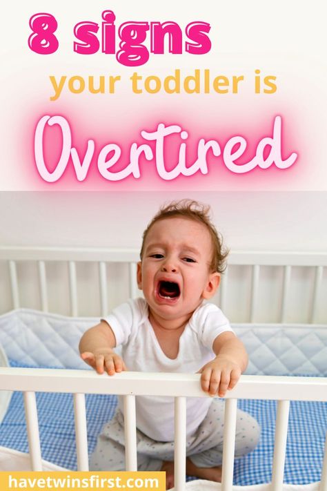 Dealing with a toddler who is exhausted is exhausting! Check out these top signs your toddler is overtired and put a stop to tantrums and sleepless nights now. Learn how to establish a daily schedule for your toddler and get on track with good toddler sleeping habits. Sleep Training Toddler, Getting Baby To Sleep, Toddler Bedtime Routine, Sick Toddler, Baby Sleep Routine, Crying Kids, Toddler Sleep Training, Toddler Meltdowns, Gentle Sleep Training