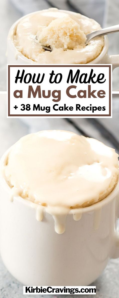 Vanilla Cake Mug Recipes, White Chocolate Mug Cake Microwave, Coconut Mug Cake Microwave, Glazed Donut Mug Cake, Cakes For One, 123 Cake In A Mug, Cake In A Cup Recipe Microwave, Best Mug Cake Recipe Ever, Mug Cake From Box Cake