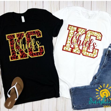 MyOnlySunshineVinyl - Etsy Kc Chiefs Logo, Leopard Hoodie, Bling Shirt, Amarillo Texas, Chiefs Logo, Bling Shirts, Kc Chiefs, Logo Tee, Kansas City Chiefs