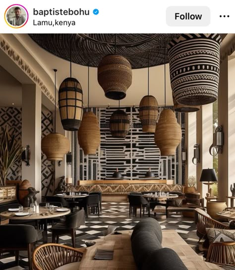 Africa Resort, Ashley Stark, Interior Hotel, African Interior Design, African Inspired Decor, African Interior, Resort Design, African Decor, Apartment Decor Inspiration