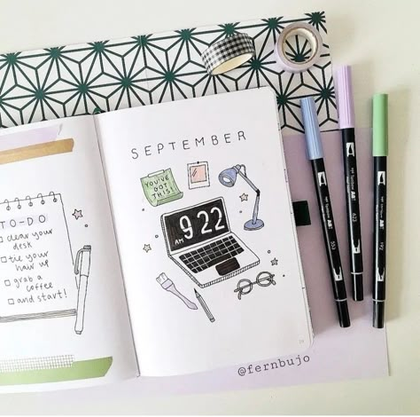 Study Theme, Funny Tasks, September Bujo, Bujo Themes, Bujo Cover, Bullet Journal Month, Bullet Journal Page, Bullet Journal For Beginners, Organization Bullet Journal