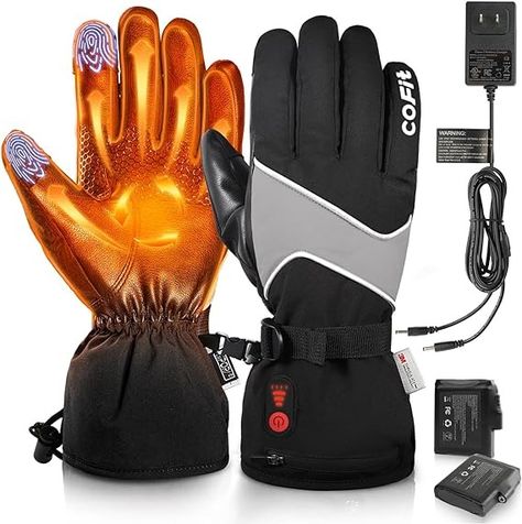 Amazon.com: COFIT Electric Heated Gloves Rechargeable, 7.4 V 3000mAh Battery 3 Heating Levels Touchscreen Waterproof Hand Warm Gloves for Men Women，Winter for Skiing Motorcycle Snowboarding Cycling Fishing(M) : Sports & Outdoors Snowboarding Gloves, Climbing Gloves, Hockey Gloves, Gloves For Men, Heated Gloves, Safety Gloves, Motorcycle Gloves, Baseball Glove, Work Gloves