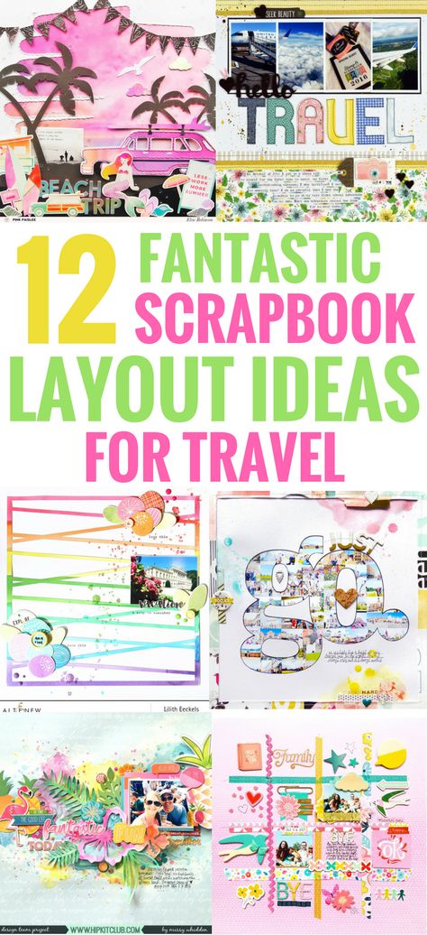 Scrapbook Layouts Ideas Making for Travel, Beginners, DIY Templates, Design Bridal Shower Scrapbook, Scrapbook Layouts Ideas, Scrapbooking Layouts Travel, Travel Scrapbook Pages, Vacation Memories, Diy Templates, Scrapbook Templates, Scrapbook Page Layouts, Travel Memories