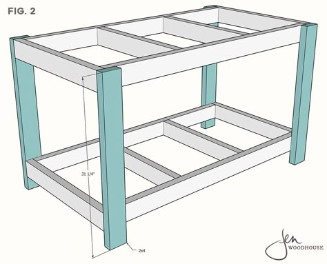 How to build a DIY workbench 2x4 Simple Workbench, Simple Workbench Plans, Garage Workbench Plans, Portable Workbench, Workbench Designs, Building A Workbench, Garage Workbench, Workbench Plans Diy, Diy Workbench