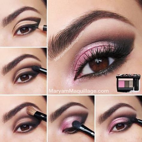 Smokey Pink Eye Makeup Tutorial #eyemakeup #beauty #makeup Maquillaje Smokey Eyes, Eye Makeup For Brown Eyes, Pink Eye Makeup Looks, Dramatic Smokey Eye, Maquillage Yeux Cut Crease, Pink Smokey Eye, Pink Eye Makeup, Smokey Eye Makeup Tutorial, Beautiful Eye Makeup