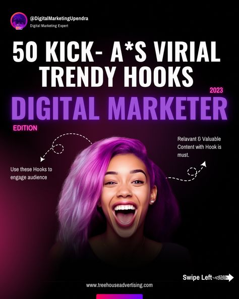 Sharing 50 trendy and viral hooks to he used and customise in 5 different categories 1. optimistic 2. Negative 3. Enthusiastic 4. Numericals 5. Urgency Hooks For Instagram, Media Management, Digital Marketer, Social Media Manager, Content Creator, Digital Marketing, The Creator, Social Media, Marketing