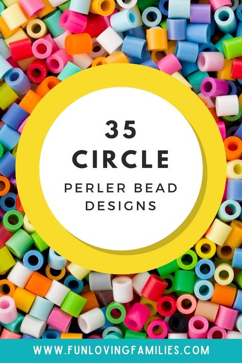 35 Best Circle Perler Bead Patterns, Designs and Ideas - Fun Loving Families Melty Beads Ideas Circle, Small Flower Perler Bead Patterns, Circular Perler Bead Patterns, Round Perler Bead Patterns, Perler Beads Circle, Flower Perler Bead Patterns, Circle Perler Bead Patterns, Melty Beads Patterns, Plastic Beads Melted