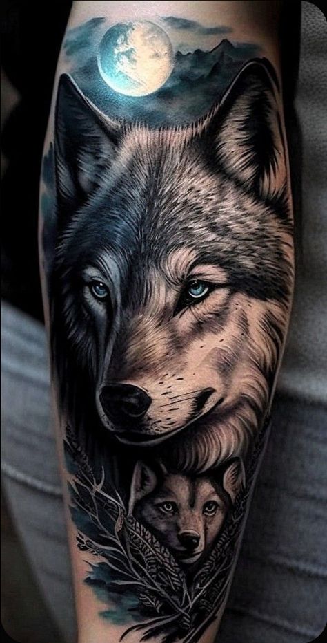 Tattoo Ideas Wolf, Lion King Decorations, Lion Paintings, Butterfly Tattoo Arm, Grey Wolf Tattoo, Lions Tattoo, Wolf And Moon Tattoo, Lion Nursery Art, Wolf Tattoos For Women