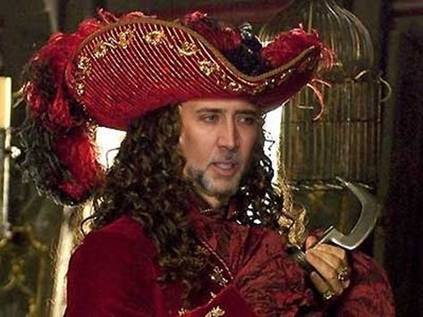 21 movies made better with Nicholas Cage. Peter Pan. That's actually my favorite movie too, its just not right! Pirates Aesthetic, Peter Pan 2003, James Hook, Peter And The Starcatcher, Kaptan Jack Sparrow, Jason Isaacs, Pirate Art, Pirate Hats, Pirate Life