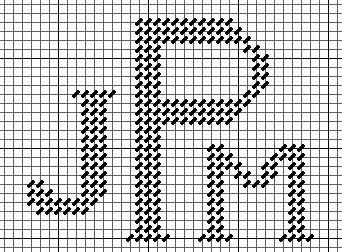 chart for needlepoint monogram Cross Stitch Monogram Patterns, Needlepoint Monogram, Free Monogram Fonts, Needlepoint Christmas Ornaments, Needlepoint Ideas, Cross Stitch Tutorial, Needlepoint Belts, Needlepoint Stitch, Alphabet Charts