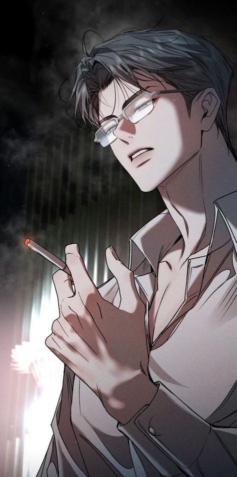 Anime Handsome Men, Male Webtoon Character, Hot Manhwa Characters Man, Manwha Males, Webtoon Characters Male, Male Oc Glasses, Manga Boy With Glasses, Man With Glasses Drawing, Manhwa Male Characters