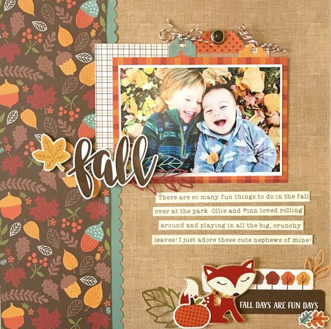 Celebrate Autumn - Scrapbook.com Echo Park Layouts, Beginner Scrapbooking, Fall Scrapbook Layouts, Unique Scrapbooks, Recipe Scrapbook, Fall Scrapbook, Birthday Scrapbook, Echo Park Paper, Autumn Collection