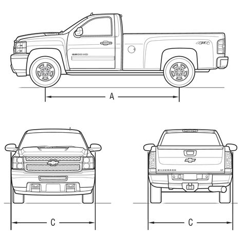 Chevrolet Silverado blueprint 1997 Chevy Silverado, Truck Blueprint, Truck Template, Blueprint For 3d Modeling, Truck Tattoo, Truck Icon, Egypt Map, Chevy Trucks Silverado, Silverado Truck