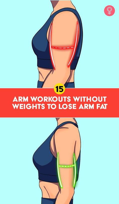 15 Arm Workouts Without Weights To Lose Arm Fat: Arm exercises are good for shedding arm fat. They strengthen and tone the arms as well. Thankfully, you can do arm exercises without weights at home to get the same benefits of weighted arm exercises. Yes, you heard that right! You don’t need dumbbells or any other equipment – just your body weight. Do these 15 effective arm exercises without weights to lose arm fat fast. Let’s begin! Arm Exercises To Slim Down, Upper Arm Weight Workout, Arm Exercises Women At Home No Weights, Getting Smaller Arms, Workout For Under Arms, Exercise To Reduce Fat Under Arms, Workouts To Lose Arm Fat Fast At Home, Lose Underarm Fat Fast, Toned Arms Fast